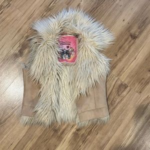 Collection B faux fur vest.